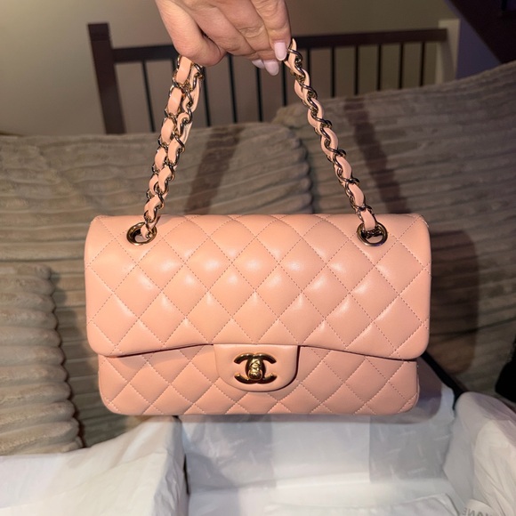 Pink Chanel Small Classic Double flap - Picture 4 of 6